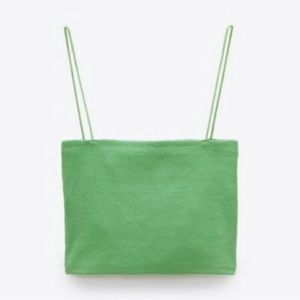 Zara Green Rib Top